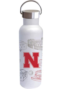 Nebraska Cornhuskers 26oz Campus Voda Stainless Steel Bottle - White