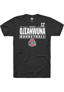 Joshua Ojianwuna Ohio State Buckeyes Black NIL Stacked Box Short Sleeve Player T Shirt