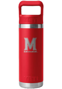 Maryland Terrapins 18oz Straw Chug YETI Stainless Steel Bottle - Red