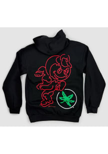 GV Art + Design Ohio State Buckeyes Mens Black Neon Brutus Fashion Hood