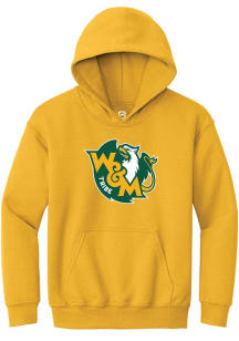 Summit Sportswear William & Mary Tribe Youth Gold Alternate Long Sleeve Hoodie