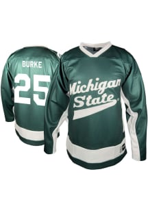 Genuine Collective Cole Burke Michigan State Spartans Mens Green NIL Hockey Jersey