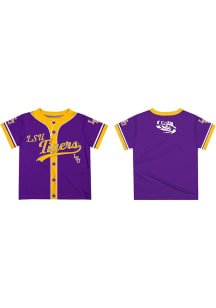 Vive La Fete LSU Tigers Youth Purple Baseball Short Sleeve T-Shirt