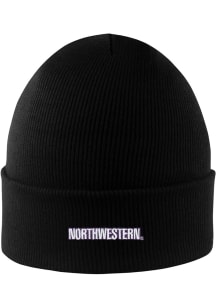 LogoFit Northwestern Wildcats Black North Pole Mens Knit Hat
