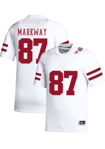 Mac Markway   Nebraska Cornhuskers White NIL Name And Number Football Jersey