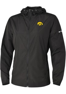 Columbia Iowa Hawkeyes Womens Black Heat Seal Prodigy Light Weight Jacket