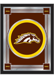 Western Michigan Broncos Logo Hanging Back Bar Mirror
