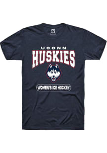 Summit Sportswear UConn Huskies Navy Blue Women's Ice Hockey Short Sleeve T Shirt