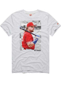 John Kruk Philadelphia Phillies Ash Pay Homage Short Sleeve Fashion Player T Shirt