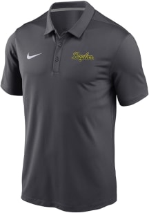 Nike Baylor Bears Mens Charcoal Script Varsity Short Sleeve Polo