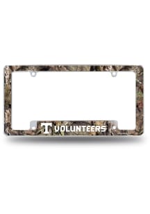 Tennessee Volunteers Camo Mossy Oak All Over Chrome License Plate Frame - White