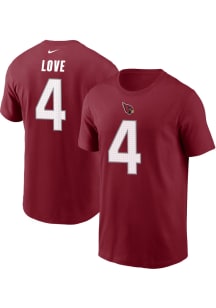 Jeremiyah Love Arizona Cardinals Red Home Short Sleeve Player T Shirt