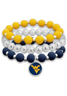 West Virginia Mountaineers Amanda Stacked Womens Bracelet