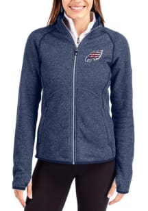 Cutter and Buck Philadelphia Eagles Womens Navy Blue Americana Mainsail Long Sleeve Full Zip Jacke..