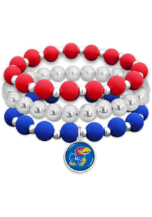 Kansas Jayhawks Amanda Stacked Womens Bracelet