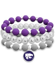 K-State Wildcats Amanda Stacked Womens Bracelet
