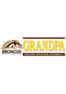 Western Michigan Broncos 6x2 Grandpa Auto Decal - Brown