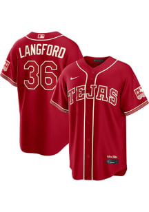 Wyatt Langford Nike Texas Rangers Mens Red City Connect 2.0 Limited Baseball Jersey