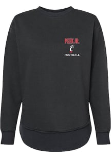 Antwan Peek Jr.  Rally Cincinnati Bearcats Womens Black NIL Embroidered Crew Sweatshirt