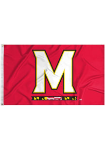 Maryland Terrapins 3x5 Logo Grommet Silk Screen Grommet Flag - Red