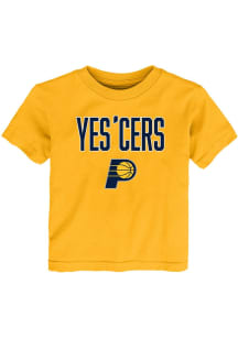 Indiana Pacers Toddler Yellow Yes'Cers Short Sleeve T-Shirt