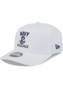 New Era Navy Midshipmen Cotton Team Stretch 9SEVENTY Adjustable Hat - White