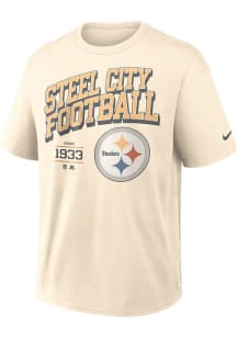 Nike Pittsburgh Steelers Cream Max 90 Short Sleeve Fashion T Shirt