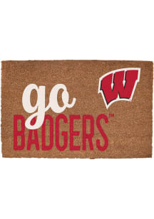 Wisconsin Badgers Go Team 19.5x29.5 Door Mat
