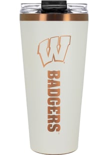 Wisconsin Badgers 32oz Big Slim Stainless Steel Tumbler - White