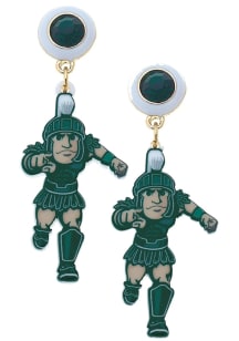 Michigan State Spartans Resin Mascot Womens Earrings