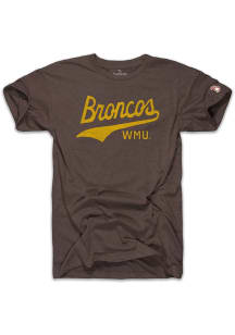 The Mitten State Western Michigan Broncos Brown Broncos Script Short Sleeve Fashion T Shirt
