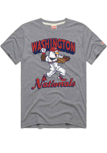 Screech  Washington Nationals Grey Homage Screech Short Sleeve Fashion T Shirt
