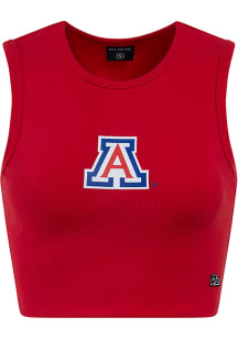 Hype and Vice Arizona Wildcats Womens Red Cut Off Tank Top