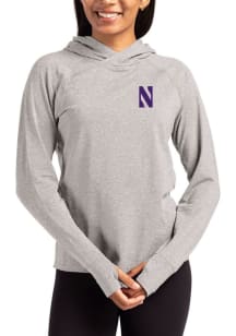Cutter and Buck Northwestern Wildcats Womens Purple Adapt Knit Hood Hooded Sweatshirt