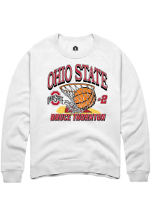 Bruce Thornton Ohio State Buckeyes Mens White NIL Name Number Net Player Crew