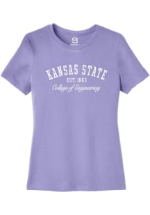 Summit Sportswear K-State Wildcats Womens Purple Carl R. Ice College of Engineering  Short Sleeve..