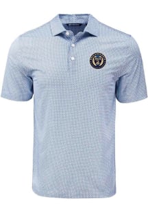 Cutter and Buck Philadelphia Union Navy Blue Pike Diamond Dot Big and Tall Polo