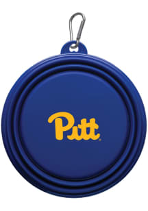 Pitt Panthers Collapsible Silicone Dog Pet Bowl Blue