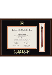 Clemson Tigers Tassel/Cord Delta Diploma Frame - Black