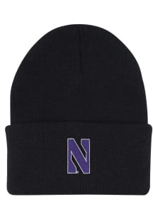 LogoFit Northwestern Wildcats Black North Pole Youth Knit Hat