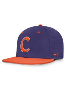 Nike Clemson Tigers Mens Purple Dugout 2 Tone True Aero Bill Fitted Hat
