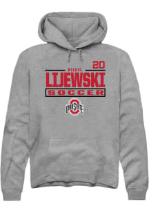 Rileyl Lijewski Ohio State Buckeyes Mens Graphite NIL Stacked Box Player Hood