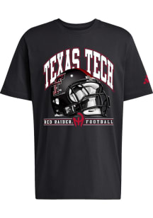 Adidas Texas Tech Red Raiders Black HOB Football Refresh Short Sleeve T Shirt