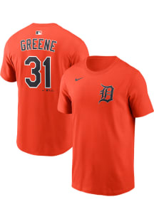 Riley Greene Detroit Tigers Orange NN Tee Short Sleeve Player T Shirt