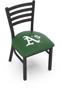 Oakland Athletics Stationary Black Wrinkle Finish Pub Stool - Black