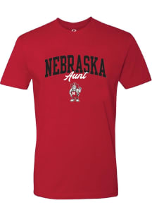 Summit Sportswear Nebraska Cornhuskers Womens Red Aunt Short Sleeve T-Shirt