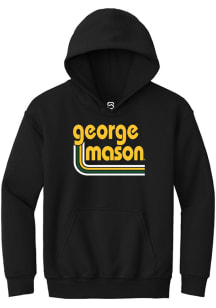 Summit Sportswear George Mason University Youth Black Stripes Long Sleeve Hoodie