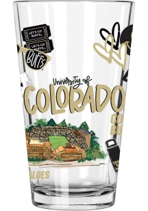 Colorado Buffaloes 16oz Pint Glass - Black