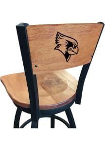 Illinois State Redbirds Maple Seat Maple Back Swivel Pub Stool - Brown