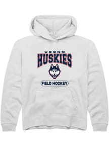 Summit Sportswear UConn Huskies Youth White Field Hockey Long Sleeve Hoodie